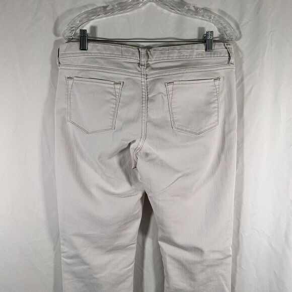 Banana Republic Jeans Women's 12 White Denim Skinny Mid Rise Cotton Blend - Picture 8 of 11